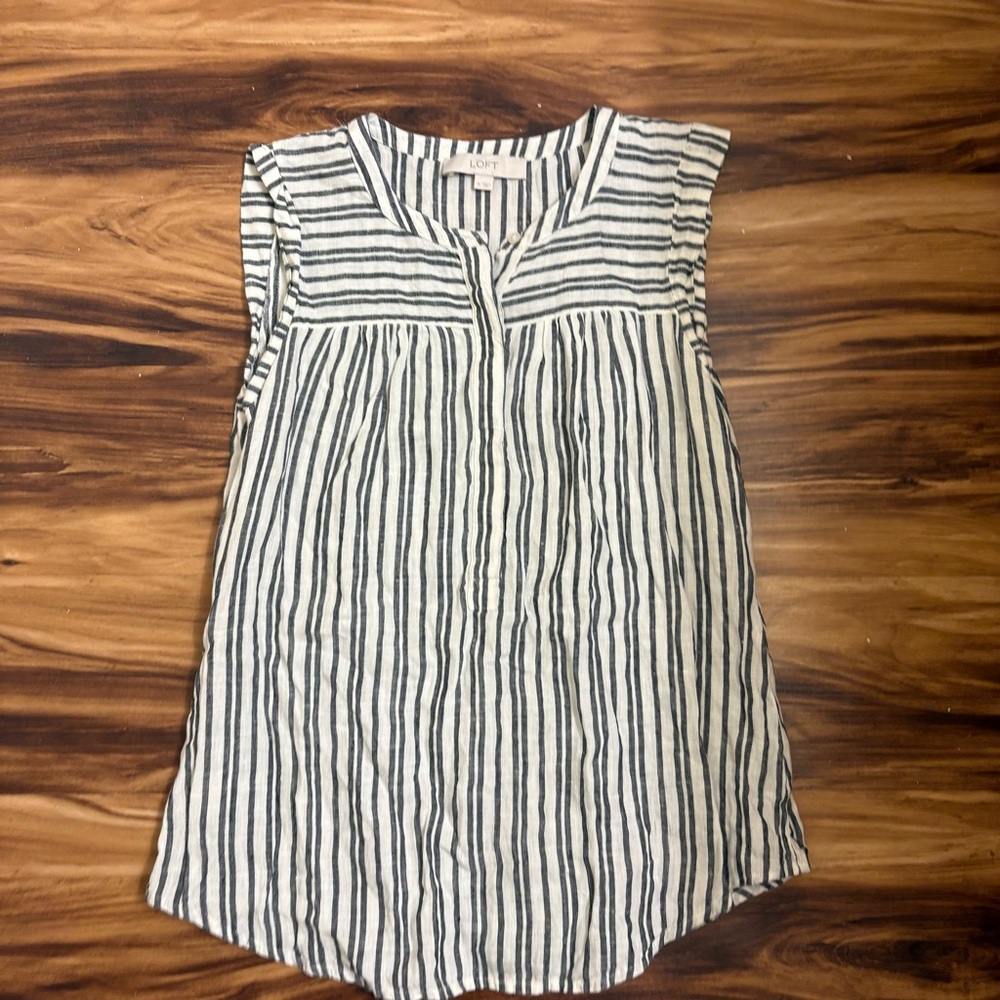 LOFT Striped Blouse